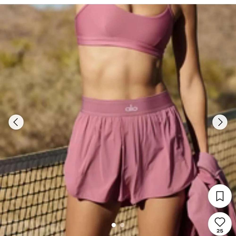 Alo Match Point Short - Pink Wild Rose